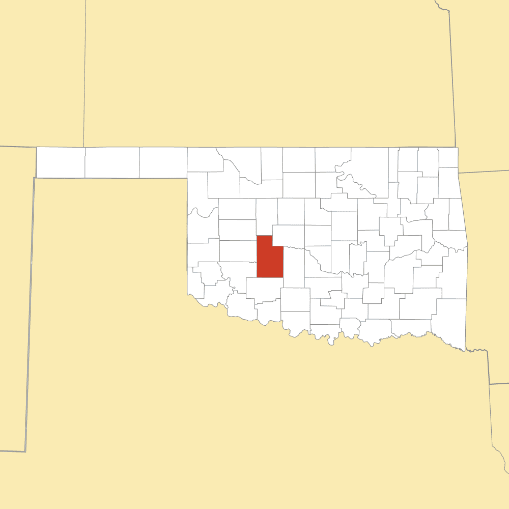 caddo county map