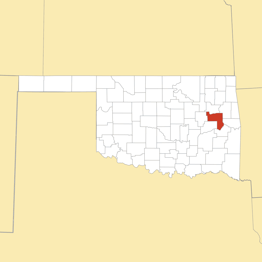 muskogee county map