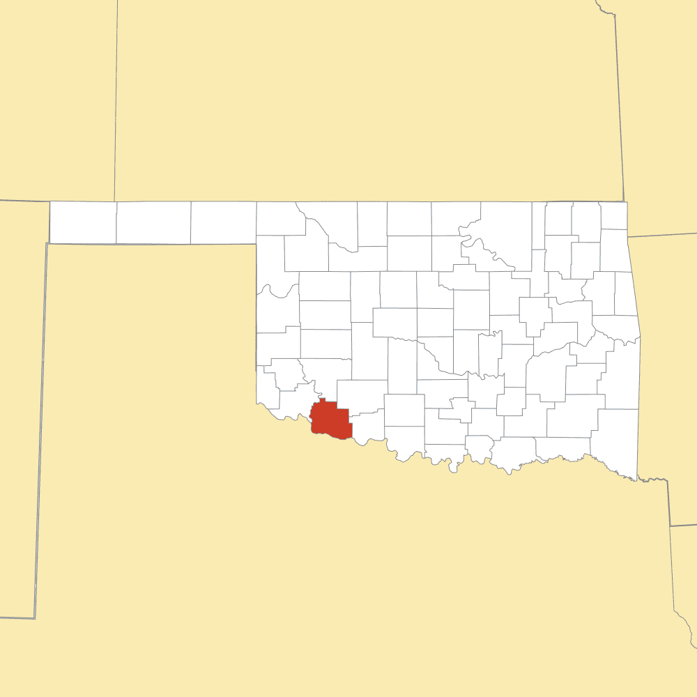 tillman county map