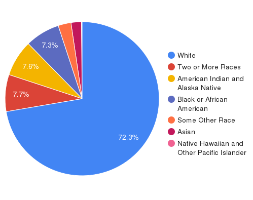 population by race for oklahoma